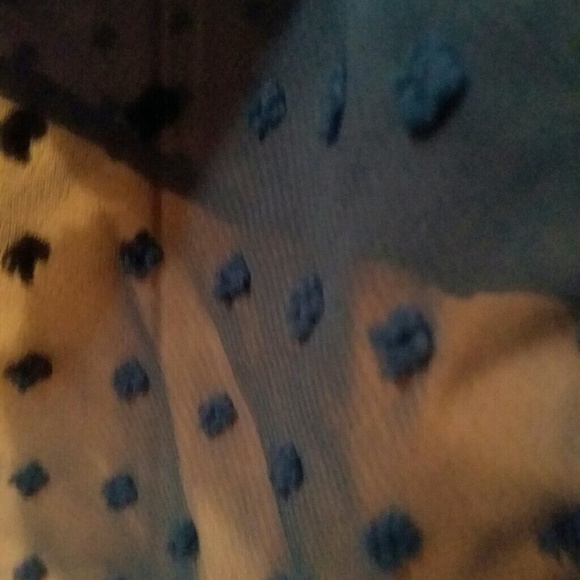 Shinestar-Blue Strapless Open Shoulder Sheer Top - Picture 6 of 8